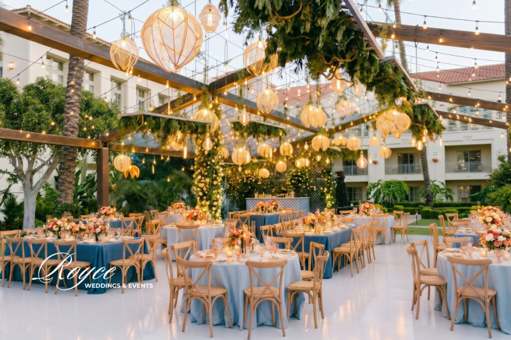 Park Hyatt Aviara 婚礼指南：灯光璀璨的户外帐篷婚宴布置